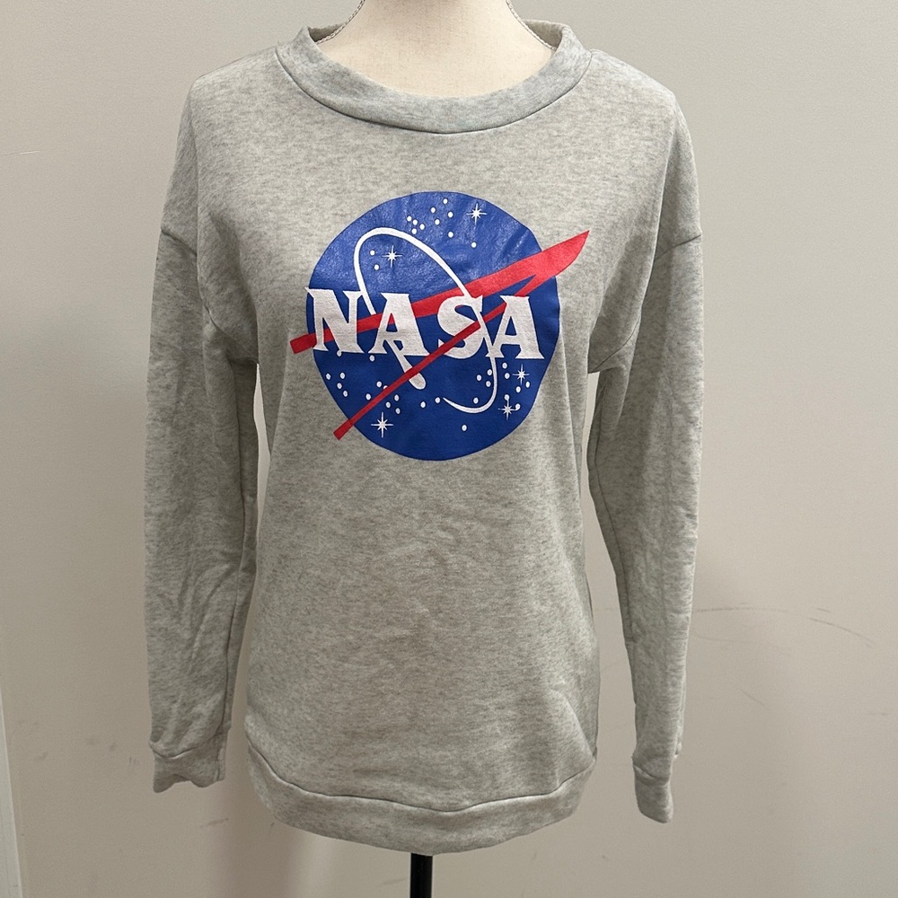 Gray NASA Logo Sweatshirt